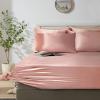 Manyshofu 6pc Rose Gold Duvet King Size Cover Set - Cooling & Silky Satin Duvet Cover & Sheet Set (4 Pillowcases, 1 Duvet Cover, 1 Fitted Sheet) view 4