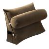 Karnado Headboard Bed Pillow Back Cushion, Backrest Pillow Triangle Cushion, Home Bedroom Living Room Washable Wedge Pillow, with Removable Neck Pillow (Color : Brown, Size : 45x45x22cm) view 1