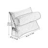 Karnado Headboard Bed Pillow Back Cushion, Backrest Pillow Triangle Cushion, Home Bedroom Living Room Washable Wedge Pillow, with Removable Neck Pillow (Color : Brown, Size : 45x45x22cm) view 2