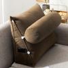 Karnado Headboard Bed Pillow Back Cushion, Backrest Pillow Triangle Cushion, Home Bedroom Living Room Washable Wedge Pillow, with Removable Neck Pillow (Color : Brown, Size : 45x45x22cm) view 3