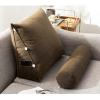 Karnado Headboard Bed Pillow Back Cushion, Backrest Pillow Triangle Cushion, Home Bedroom Living Room Washable Wedge Pillow, with Removable Neck Pillow (Color : Brown, Size : 45x45x22cm) view 4