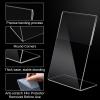 Tuanse 36 Pcs Acrylic Picture Frame Stand 5 x 7 Inches Photo Booth Frames Clear Sign Holder Vertical Stand Slanted Back Acrylic for Display Menu Flyer Collage Office Restaurant view 3