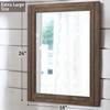AAZZKANG Rustic Wood Mirror Rectangle Decorative Wall Hanging Mirrors with Frame Large 26"x18" for Bedroom Living Room Bathroom Home Entryway view 2