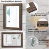 AAZZKANG Rustic Wood Mirror Rectangle Decorative Wall Hanging Mirrors with Frame Large 26"x18" for Bedroom Living Room Bathroom Home Entryway view 3