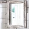 AAZZKANG Large Wall Mirrors 26"x18" Rustic Wood Mirror Rectangle Decorative for Farmhouse Bedroom Bathroom Living Room Dressing Room Home Entryway view 2