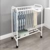 DONGYUE Removable Trouser Storage RackFloor-Standing Closet Storage Rack, with 4 Locking Wheels Household Multi-Layer Clothing Trousers Rack, Holds Jeans/Ties/Scarf view 3