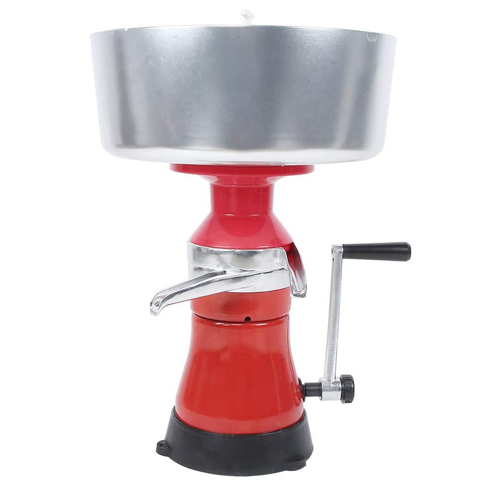Arsor Milk Cream Centrifugal Separator, Manual Milk Separating Machine Lightweight Aluminum Alloy Butter Milkshake Separator for Farm Goats Sheep Cows Milk Home Dairy