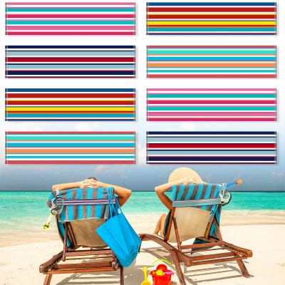 Boao 8 Pack Towel Bands for Beach Chair, Pool & Cruise Essentials, Elastic and Windproof, Towel Chair Clips Lounge Strap Holder, Cruise Ship Accessories (Stripe)