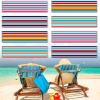 Boao 8 Pack Towel Bands for Beach Chair, Pool & Cruise Essentials, Elastic and Windproof, Towel Chair Clips Lounge Strap Holder, Cruise Ship Accessories (Stripe) view 1