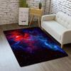 ZSSZO Blue Red Galaxy Nebula Space Area Rugs 6'9' Universe Starry Sky Flannel Throw Pad Washable Floor Mat for Kids Boys Bedroom Home Decor view 1
