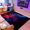 ZSSZO Blue Red Galaxy Nebula Space Area Rugs 6'9' Universe Starry Sky Flannel Throw Pad Washable Floor Mat for Kids Boys Bedroom Home Decor view 3