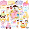 KatchOn, Ice Cream Photo Booth Props - Pack of 31 | Ice Cream Photo Props for Ice Cream Party Decorations | Ice Cream Birthday Party Decorations | Ice Cream Props, Ice Cream Decorations for Party view 2
