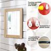 AAZZKANG Rustic Mirrors for Wall with Rectangular Wood Frame Decorative for Farmhouse Bedroom Bathroom Living Room Home Office view 3