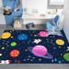 ZSSZO Large Blue Universe Area Rugs for Kids Room Bedroom 6'9' Universe Outer Space Throw Rug Washable Non-Slip Playroom Starry Sky Floor Mats view 2