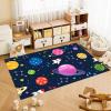ZSSZO Large Blue Universe Area Rugs for Kids Room Bedroom 6'9' Universe Outer Space Throw Rug Washable Non-Slip Playroom Starry Sky Floor Mats view 3