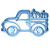Sweet Prints Inc Pickup Truck with Pumpkins Cookie Cutter - Dishwasher Safe (3" wide) view 1