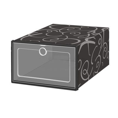 Clear Foldable Shoe Storage Boxes. Stackable Heavy Duty Plastic Boot Storage Boxes Transparent Shoe Box Boot & Shoe Box OrganizersEight Colors (Color : Burst, Size : 13x9x5.5in)