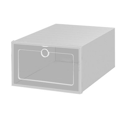 Clear Foldable Shoe Storage Boxes. Stackable Heavy Duty Plastic Boot Storage Boxes Transparent Shoe Box Boot & Shoe Box OrganizersEight Colors (Color : Gray, Size : 13x9x5.5in)