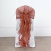 1 Pcs Terracotta Chiffon Curly Chair Sash Wedding Party Decorations view 2