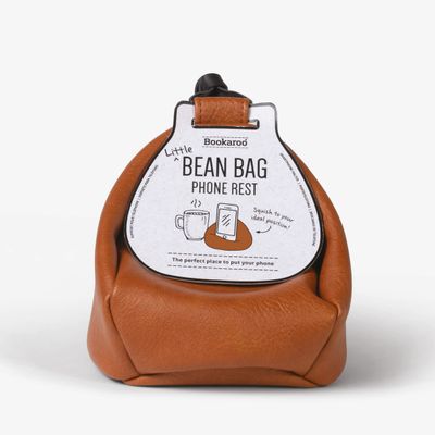 IF Bookaroo Little Bean Bag Phone Rest - Brown, Phone Holder