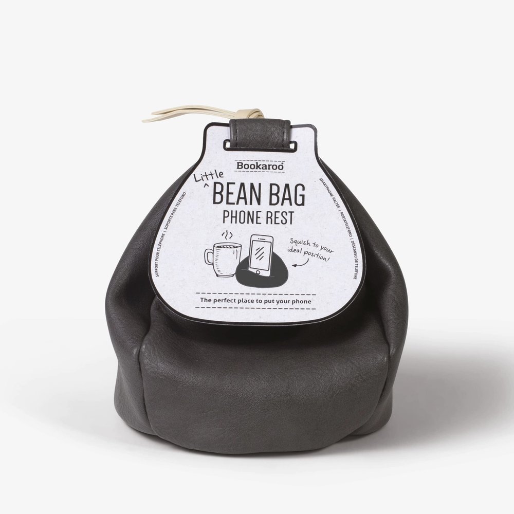 IF Bookaroo Little Bean Bag Phone Rest, for Phone, Tablet or Book - Charcoal