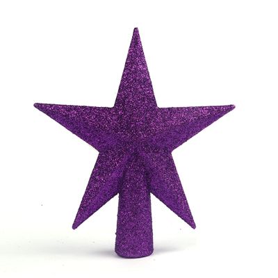 YYCRAFT Glitter Star Tree Topper Christmas Decoration-6 Inch,Purple