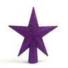 YYCRAFT Glitter Star Tree Topper Christmas Decoration-6 Inch,Purple view 1
