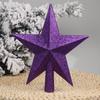 YYCRAFT Glitter Star Tree Topper Christmas Decoration-6 Inch,Purple view 3