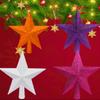 YYCRAFT Glitter Star Tree Topper Christmas Decoration-6 Inch,Purple view 4
