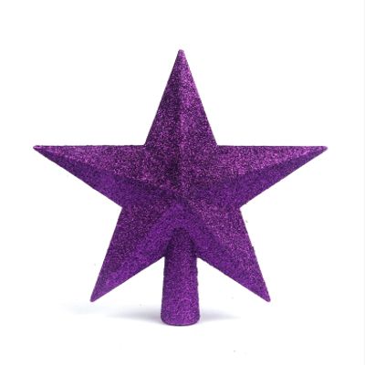 YYCRAFT Glitter Star Tree Topper Christmas Decoration-8 Inch,Purple