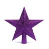 YYCRAFT Glitter Star Tree Topper Christmas Decoration-8 Inch,Purple view 1