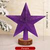YYCRAFT Glitter Star Tree Topper Christmas Decoration-8 Inch,Purple view 2