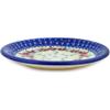 Polmedia Polish Pottery Lunch Plate UNIKAT - Pansy Wreath Pattern Handmade in Boleslawiec Poland by Ceramika Dalia + Certificate of Authenticity view 2