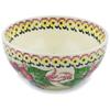 Polmedia Polish Pottery Bowl 6-inch UNIKAT - Still Meadow Pattern Handmade in Boleslawiec Poland by Ceramika Bona + Certificate of Authenticity view 1