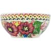 Polmedia Polish Pottery Bowl 6-inch UNIKAT - Still Meadow Pattern Handmade in Boleslawiec Poland by Ceramika Bona + Certificate of Authenticity view 3