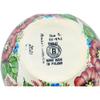 Polmedia Polish Pottery Bowl 6-inch UNIKAT - Still Meadow Pattern Handmade in Boleslawiec Poland by Ceramika Bona + Certificate of Authenticity view 4