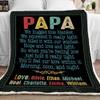 NAZENTI Father Blanket Personalized Papa Blanket, Eagle Flag Blanket - We Hugged This Blanket Custom Blanket for Daddy with Nickname, Fathers Day Blanket, Birthday Gifts for Papa 30x40 50x60 60x80 view 1
