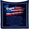 NAZENTI Father Blanket Personalized Papa Blanket, Eagle Flag Blanket - We Hugged This Blanket Custom Blanket for Daddy with Nickname, Fathers Day Blanket, Birthday Gifts for Dad 30x40 50x60 60x80 view 1