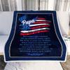 NAZENTI Father Blanket Personalized Papa Blanket, Eagle Flag Blanket - We Hugged This Blanket Custom Blanket for Daddy with Nickname, Fathers Day Blanket, Birthday Gifts for Dad 30x40 50x60 60x80 view 2