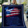 NAZENTI Father Blanket Personalized Papa Blanket, Eagle Flag Blanket - We Hugged This Blanket Custom Blanket for Daddy with Nickname, Fathers Day Blanket, Birthday Gifts for Dad 30x40 50x60 60x80 view 3