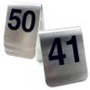 10 Pcs Metal Place Cards Stackable Tent Style Table NumbersPlace Card Holders for Celebration Wedding Party Restaurants Cafes Bars Gatherings meeting Room Board Game Serial (Medium 41-50, Black) view 1