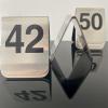 10 Pcs Metal Place Cards Stackable Tent Style Table NumbersPlace Card Holders for Celebration Wedding Party Restaurants Cafes Bars Gatherings meeting Room Board Game Serial (Medium 41-50, Black) view 2