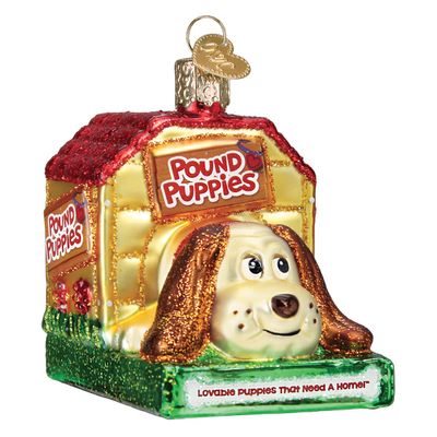 Old World Christmas Pound Puppies Glass Blown Ornament for Christmas Tree