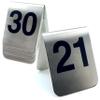 10 Pcs Metal Place Cards Stackable Tent Style Table NumbersPlace Card Holders for Celebration Wedding Party Restaurants Cafes Bars Gatherings meeting Room Board Game Serial (Medium 21-30, Black) view 1