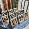 10 Pcs Metal Place Cards Stackable Tent Style Table NumbersPlace Card Holders for Celebration Wedding Party Restaurants Cafes Bars Gatherings meeting Room Board Game Serial (Medium 21-30, Black) view 3
