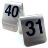 10 Pcs Metal Place Cards Stackable Tent Style Table NumbersPlace Card Holders for Celebration Wedding Party Restaurants Cafes Bars Gatherings meeting Room Board Game Serial (Medium 31-40, Black) view 1