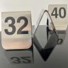 10 Pcs Metal Place Cards Stackable Tent Style Table NumbersPlace Card Holders for Celebration Wedding Party Restaurants Cafes Bars Gatherings meeting Room Board Game Serial (Medium 31-40, Black) view 2