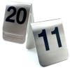 10 Pcs Metal Place Cards Stackable Tent Style Table NumbersPlace Card Holders for Celebration Wedding Party Restaurants Cafes Bars Gatherings meeting Room Board Game Serial (Medium 11-20, Black) view 1
