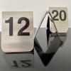 10 Pcs Metal Place Cards Stackable Tent Style Table NumbersPlace Card Holders for Celebration Wedding Party Restaurants Cafes Bars Gatherings meeting Room Board Game Serial (Medium 11-20, Black) view 2