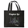 Zodiac Gifts For Women Virgo Personalized Zodiac Sign Virgo Constellation Personalized Black Canvas Tote Bag view 2